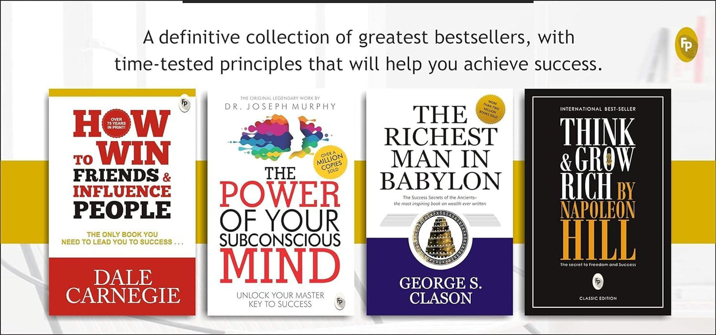 World’s Greatest Books For Personal Growth & Wealth (Set of 4 Books) : Perfect Motivational Gift Set | How to Win Friends and Influence People | Think...