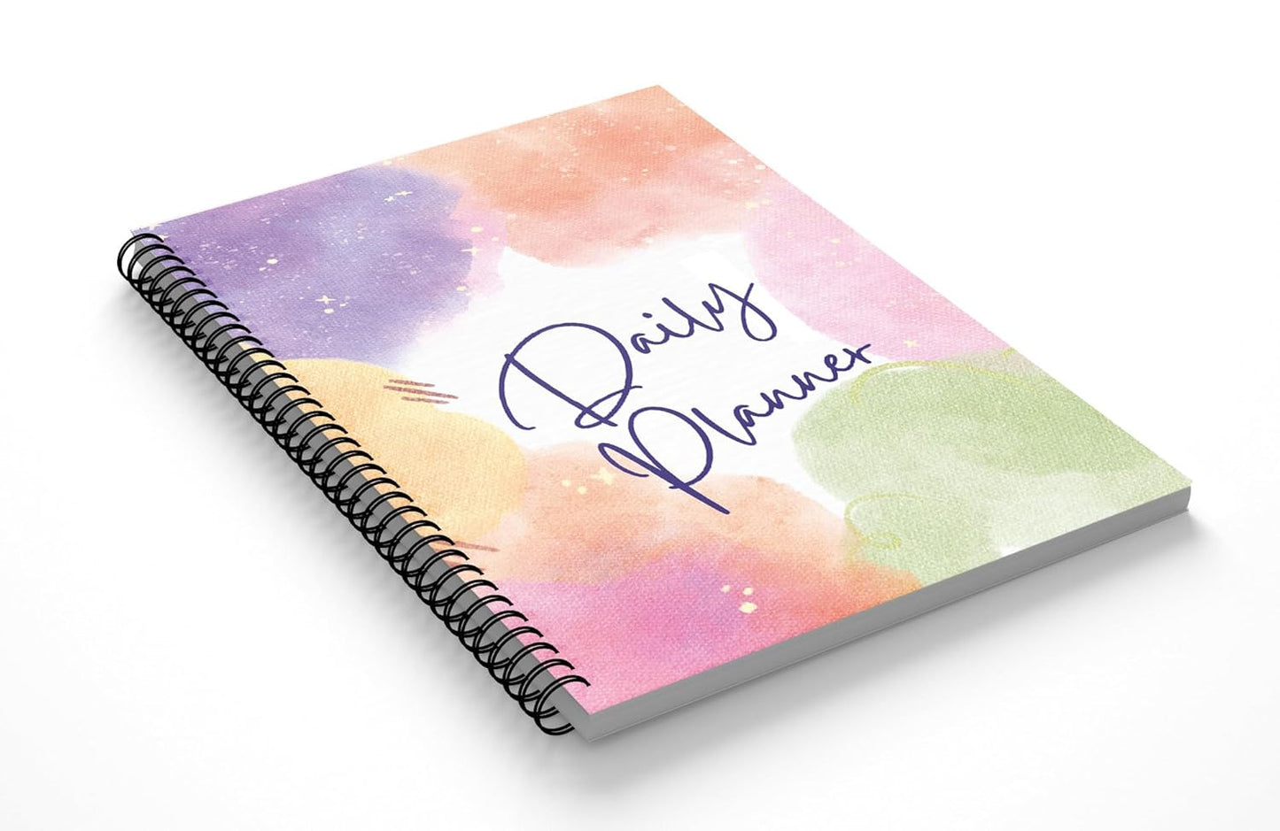 AccuPrints Daily Planner Undated, Schedule Your Day, Manage to-do List, Goals Tracker, Wellness Tracker - 3 Month Planners (Cloud Daily planner)