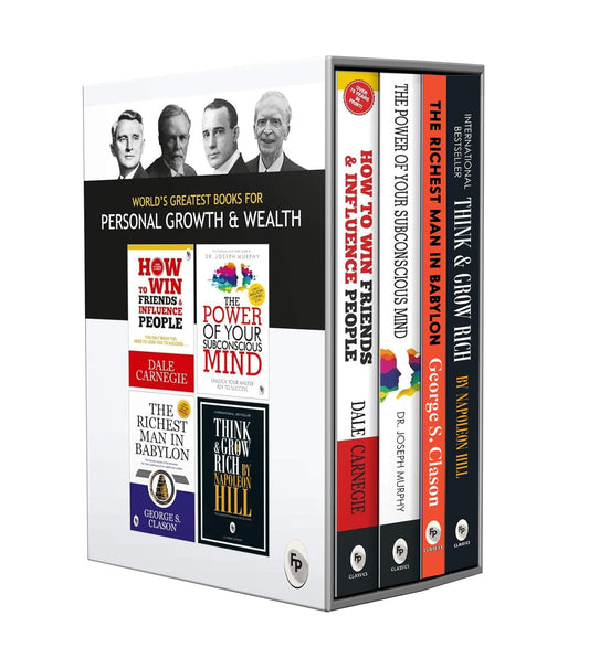 World’s Greatest Books For Personal Growth & Wealth (Set of 4 Books) : Perfect Motivational Gift Set | How to Win Friends and Influence People | Think...