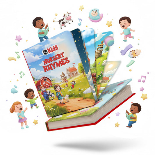 Kids' First Nursery Rhymes Padded Board Book, Colourful Illustrated Nursery Rhymes for 1-5 Years, Board Book for Toddlers