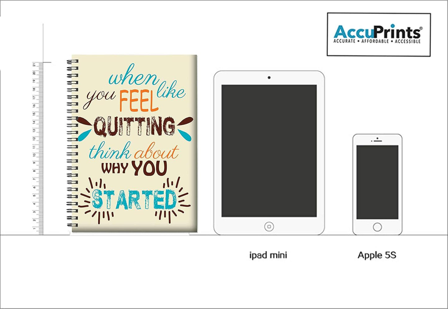 AccuPrints wiro Hard bound Size -A5 (6 by 9 inch) Notebook Diary Ruled 200 pages-Notebook Diary (Multicolor)