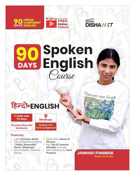 Disha 90 Days Spoken English Course | Speak Daily Use Confident English in just 90 Days | Grammar Briefs, Tips, Common Mistakes, Mind Maps & Checklist |...