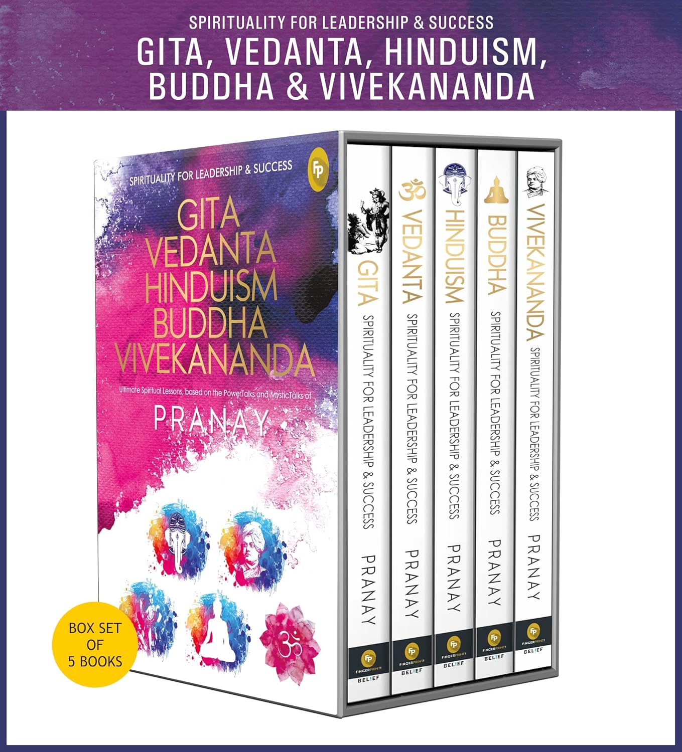 Spirituality For Leadership & Success (Box-Set of 5 Books): Gita, Vedanta, Hinduism, Buddha, Vivekananda english book