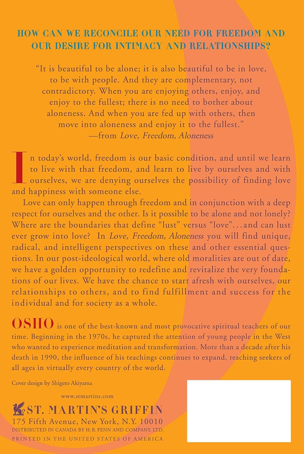 Love, Freedom and Aloneness Paperback –ENGLISH OSHO BOOK