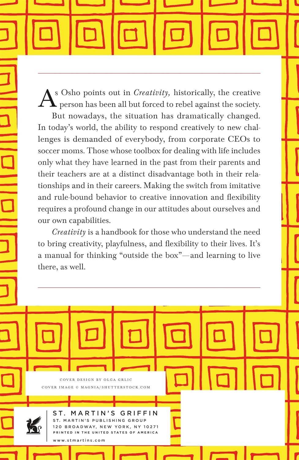 Creativity: Unleashing the Forces Within (Osho Insights for a New Way of Living) OSHO ENGLISH BOOK